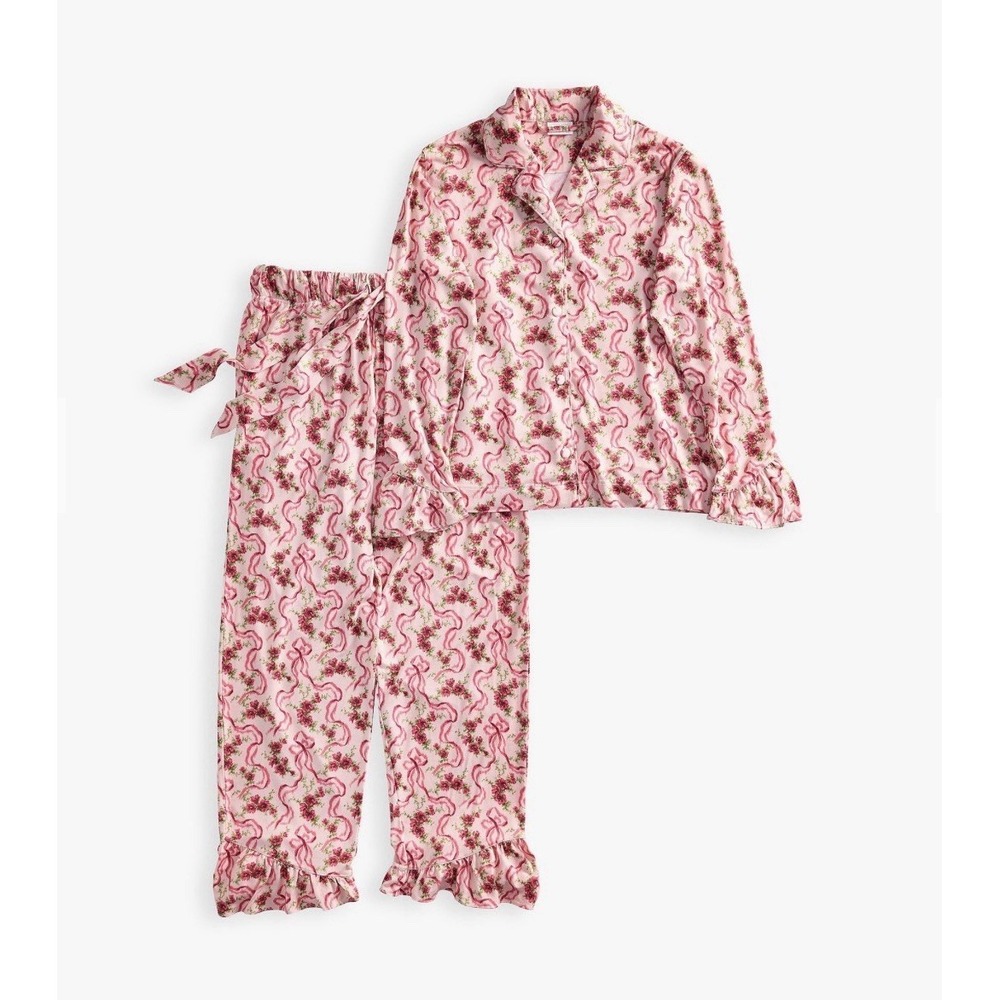 Pottery Barn Teen Love Shack Fancy Floral Cotton Viscose Pajama Pink Large